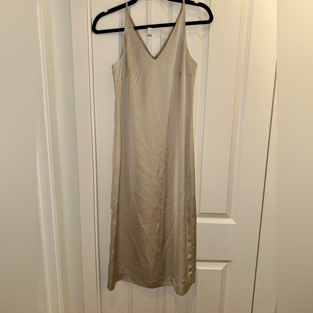 J. Crew Sleek Beige Midi Dress